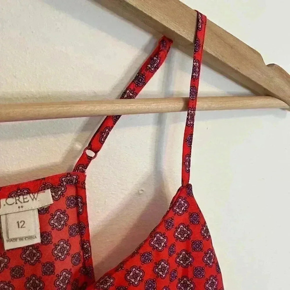 J. Crew Patterned Racerback Sleeveless Blouse - Picture 4 of 7